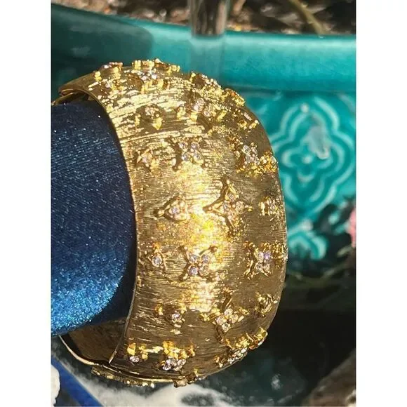 Gold & Crystal Bracelet Kenneth Jay Lane Hearts & Stars
